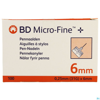 Bd microfine aig.stylo 0,25mm 31g 6mm   100 320734