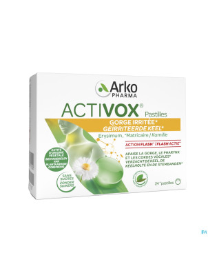 Activox adoucis. gorge menthe-eucalyptus  past  24