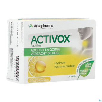Activox adouccissant gorge miel citron    past  24