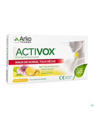 Activox adouccissant gorge miel citron    past  24