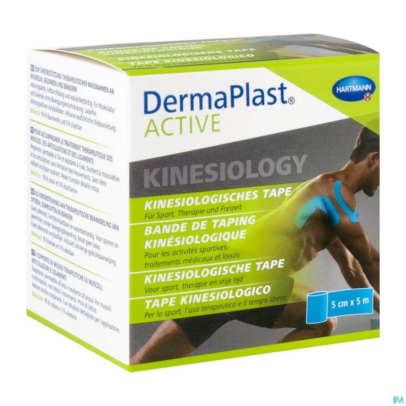 Dermaplast active kinesio tape bleu 5cm x 5m