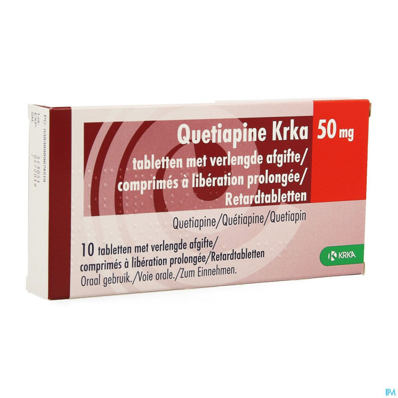 Quetiapine krka  50mg lib.prolongee comp  10