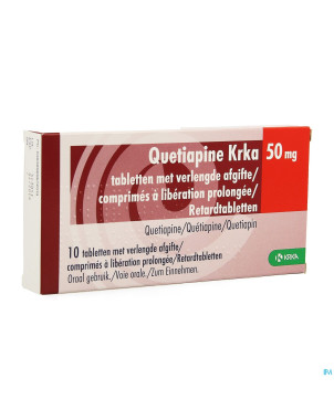 Quetiapine krka  50mg lib.prolongee comp  10