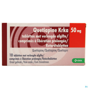Quetiapine krka  50mg lib.prolongee comp  10