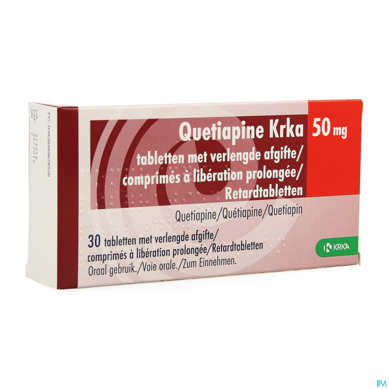 Quetiapine krka  50mg lib.prolongee comp  30