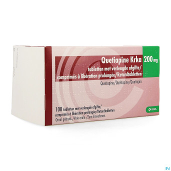 Quetiapine krka 200mg lib.prolongee comp 100