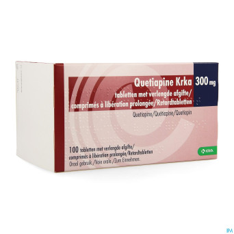 Quetiapine krka 300mg lib.prolongee comp 100