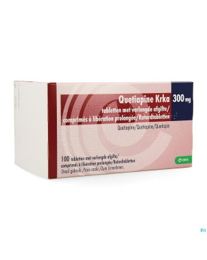Quetiapine krka 300mg lib.prolongee comp 100