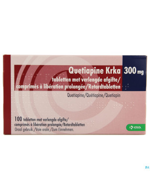 Quetiapine krka 300mg lib.prolongee comp 100