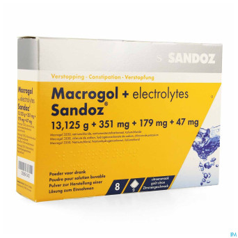 Macrogol + electr sandoz pulv gout citron sach 8