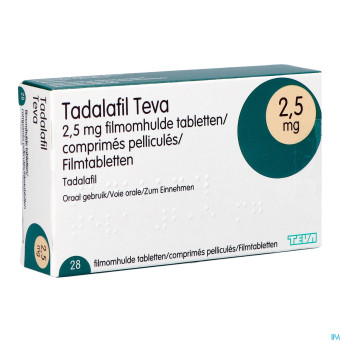 Tadalafil teva comp pell 28 x  2,5mg