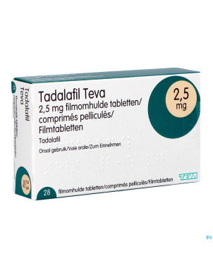 Tadalafil teva comp pell 28 x  2,5mg