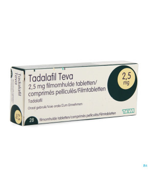 Tadalafil teva comp pell 28 x  2,5mg