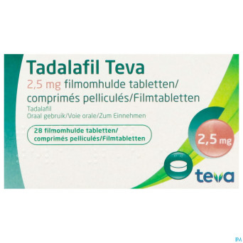 Tadalafil teva comp pell 28 x  2,5mg