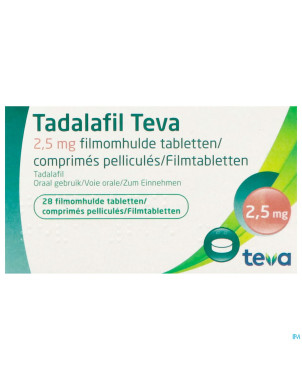 Tadalafil teva comp pell 28 x  2,5mg