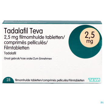 Tadalafil teva comp pell 28 x  2,5mg