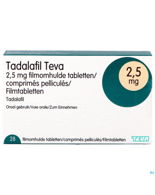 Tadalafil teva comp pell 28 x  2,5mg