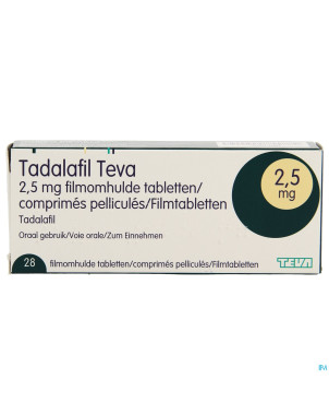Tadalafil teva comp pell 28 x  2,5mg