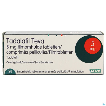 Tadalafil teva comp pell 28 x  5,0mg