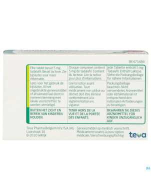 Tadalafil teva comp pell 28 x  5,0mg