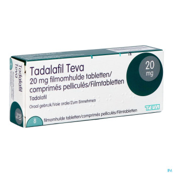 Tadalafil teva comp pell  8 x 20,0mg