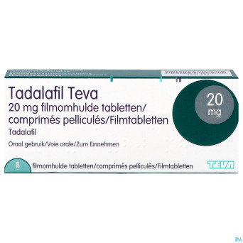 Tadalafil teva comp pell  8 x 20,0mg