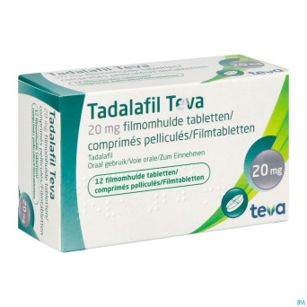 Tadalafil teva comp pell 12 x 20,0mg