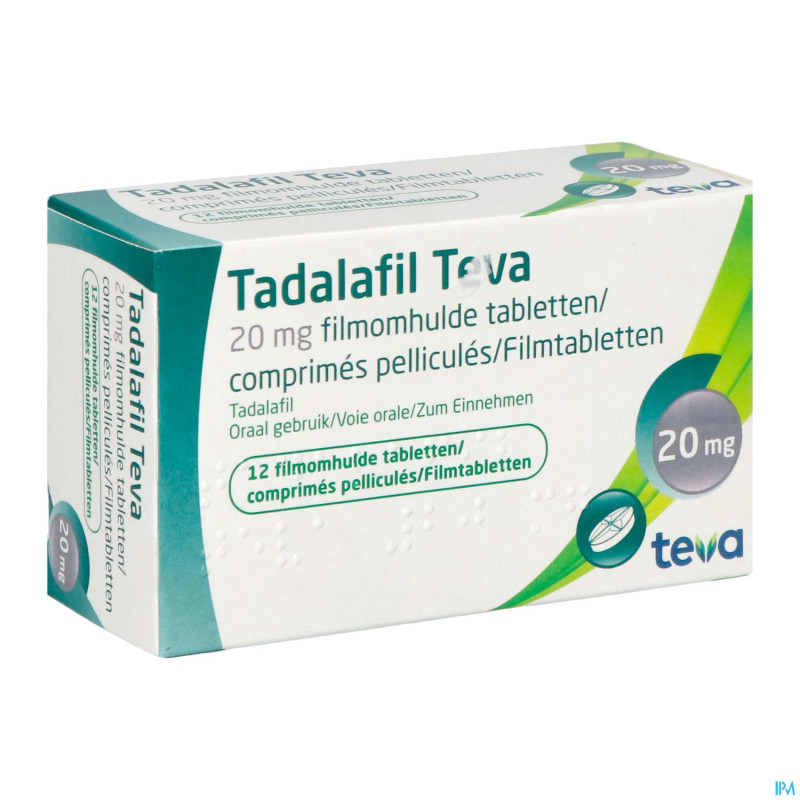 Tadalafil teva comp pell 12 x 20,0mg