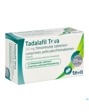 Tadalafil teva comp pell 12 x 20,0mg