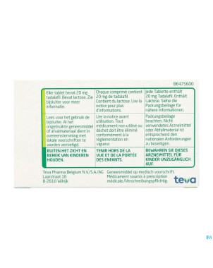 Tadalafil teva comp pell 12 x 20,0mg