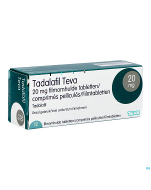 Tadalafil teva comp pell 12 x 20,0mg