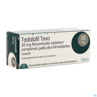 Tadalafil teva comp pell 12 x 20,0mg