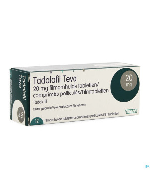 Tadalafil teva comp pell 12 x 20,0mg