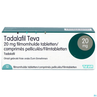 Tadalafil teva comp pell 12 x 20,0mg