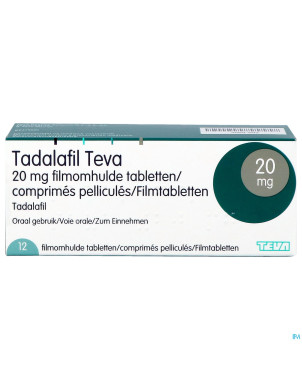 Tadalafil teva comp pell 12 x 20,0mg