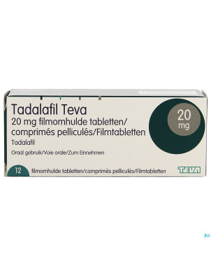 Tadalafil teva comp pell 12 x 20,0mg