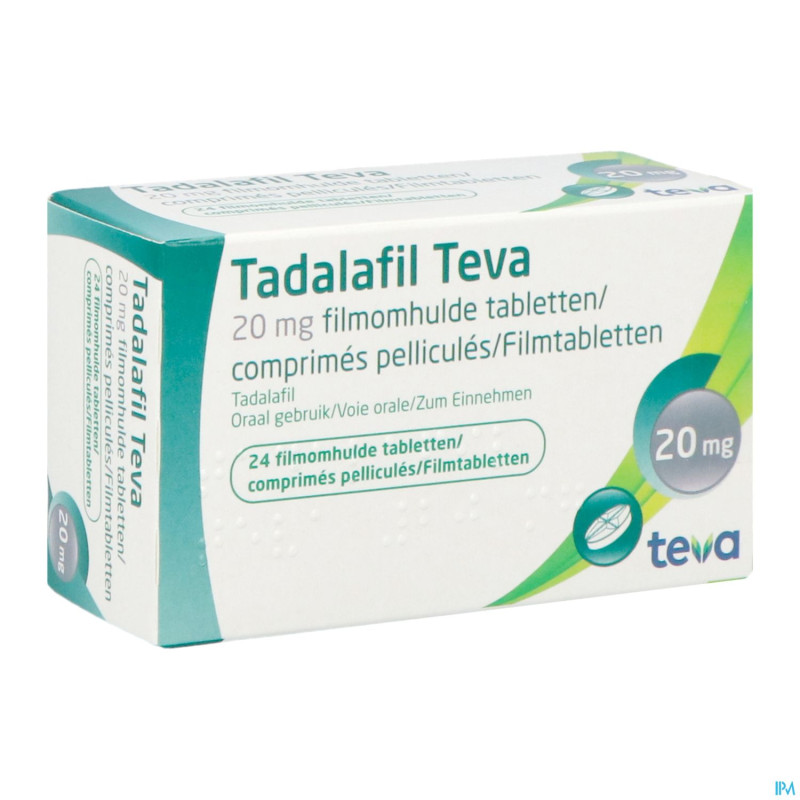 Tadalafil teva comp pell 24 x 20,0mg