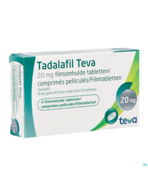 Tadalafil teva comp pell  4 x 20,0mg