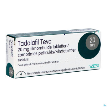 Tadalafil teva comp pell  4 x 20,0mg