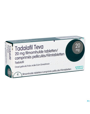 Tadalafil teva comp pell  4 x 20,0mg
