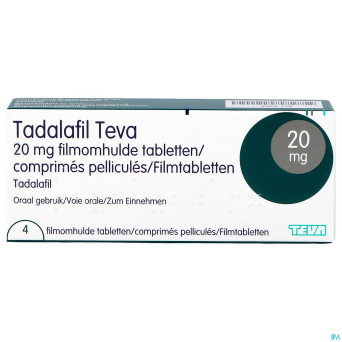 Tadalafil teva comp pell  4 x 20,0mg