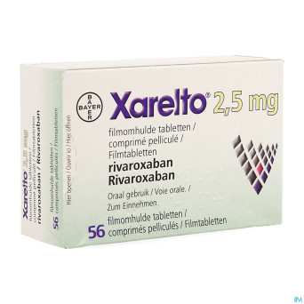 Xarelto 2,5mg comp pell  56 x 2,5mg