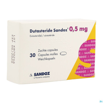Dutasterid sandoz 0,5mg caps molles 30 x 0,5mg