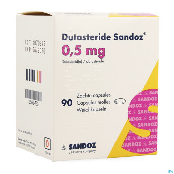 Dutasterid sandoz 0,5mg caps molles 90 x 0,5mg