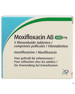 Moxifloxacin ab 400mg comp pell  5 x 400mg