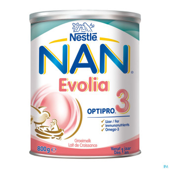 Nan optipro evolia 3 lait pdr  800g