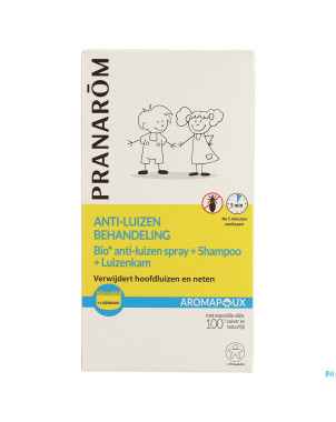 Aromapoux bio spray a/poux 30ml+shamp.125ml+peigne