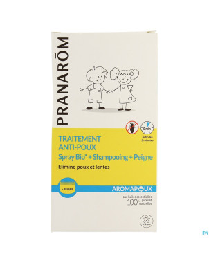 Aromapoux bio spray a/poux 30ml+shamp.125ml+peigne