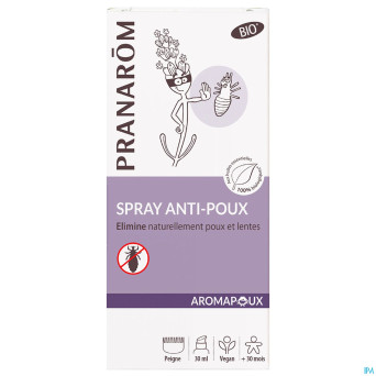 Aromapoux bio spray a/poux 30ml + peigne