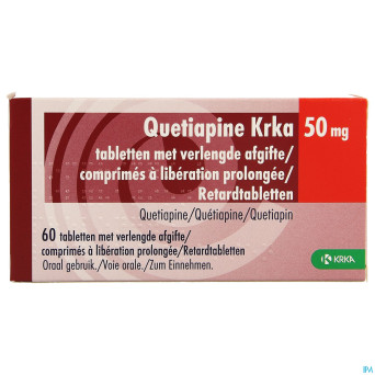 Quetiapine krka  50mg lib.prolongee comp  60